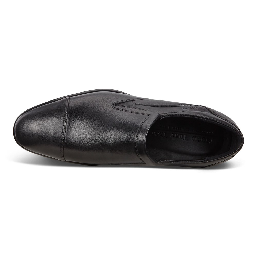 Mens Slip On - ECCO Citytray Shoes - Black - 8167CLREF